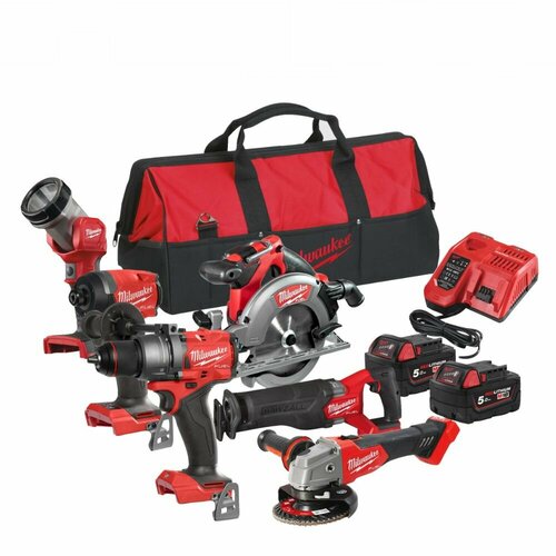 Набор электроинструмента Milwaukee M18 FPP6E3-502B 4933480874 фонарь ручной milwaukee m12 tled 0 4932430360