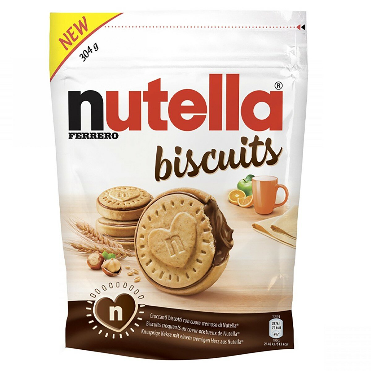 Печенье с шоколадной пастой Nutella, 304 гр