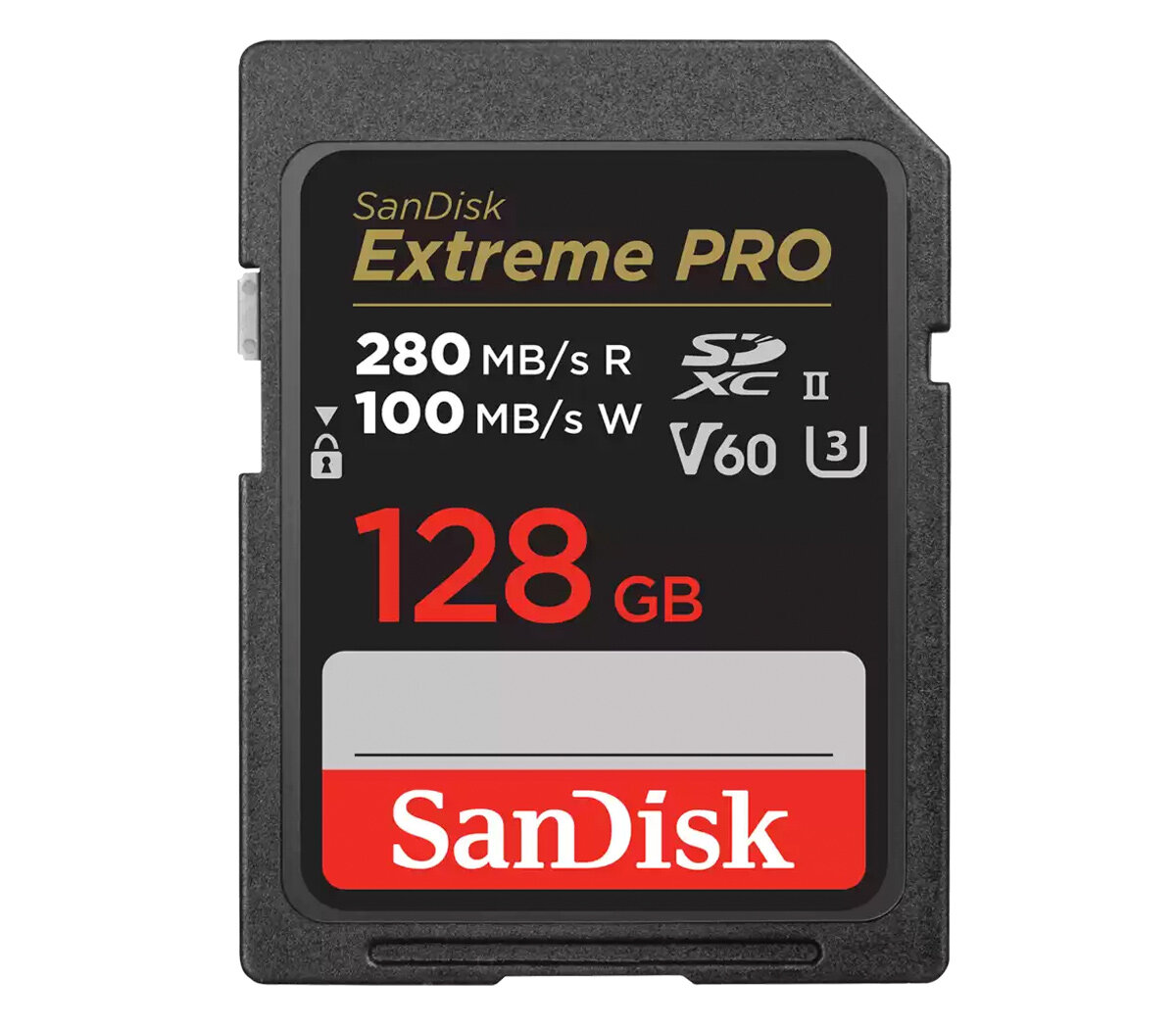 Карта памяти SanDisk Extreme PRO 128GB V60 UHS-II SD cards, 280/100MB/s, V60, C10, UHS-II