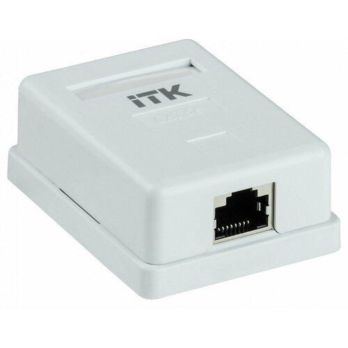 IEK ITK Настенная информационная розетка RJ45 категория 5E FTP 1-порт CS2-1C5EF-12 68 шт 20200₽