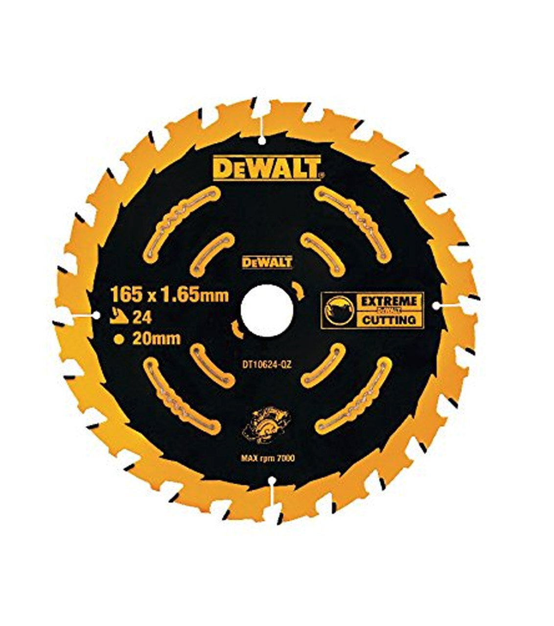 Пильный диск DEWALT EXTREME DT10624, 165/20 мм.