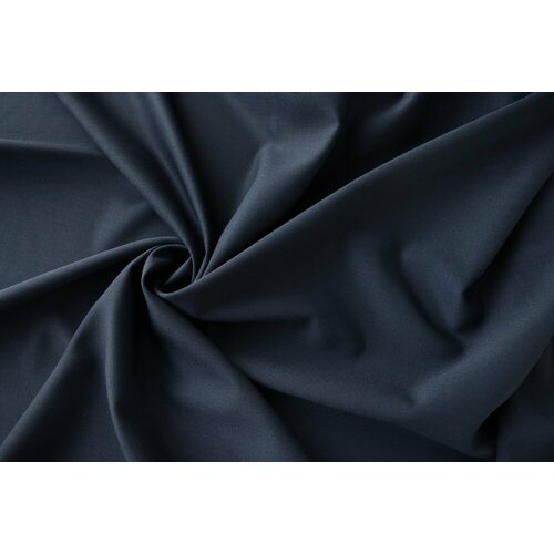 Ткань костюмно-плательная шерсть тёмно-синяя