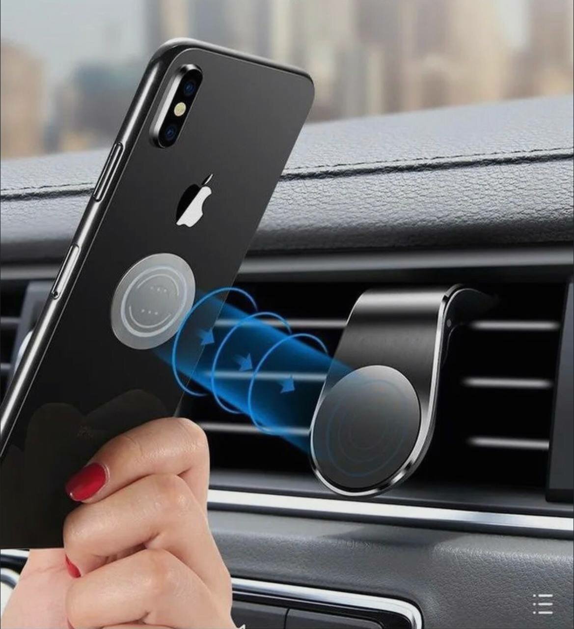 Автомобильный держатель JBH F3/Магнитный держатель для телефона, на воздуховод/Автодержатель для смартфона, с креплением на зажиме/Автомобильный держатель на дефлектор, для мобильных устройств