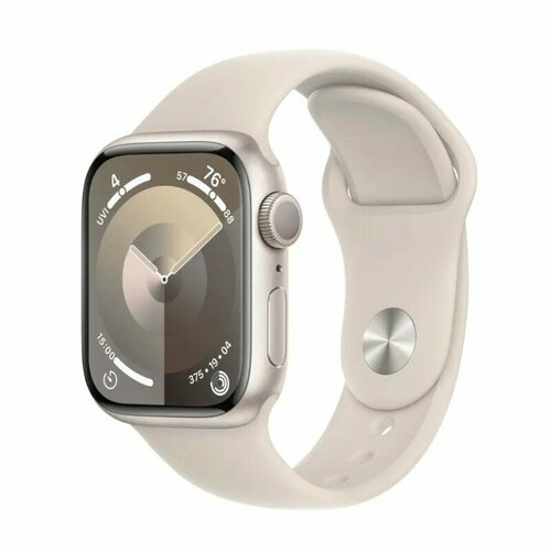 Смарт-часы Apple Watch Series 9 GPS Aluminium Case 41mm Sport Band Starlight 4707800₽