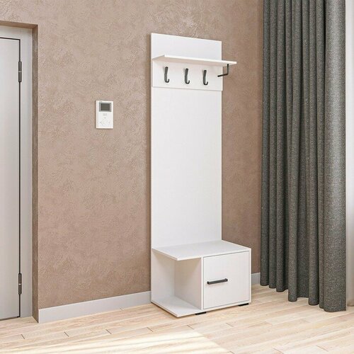 Прихожая Ника 650х430х2100 белая 10361349 9560₽