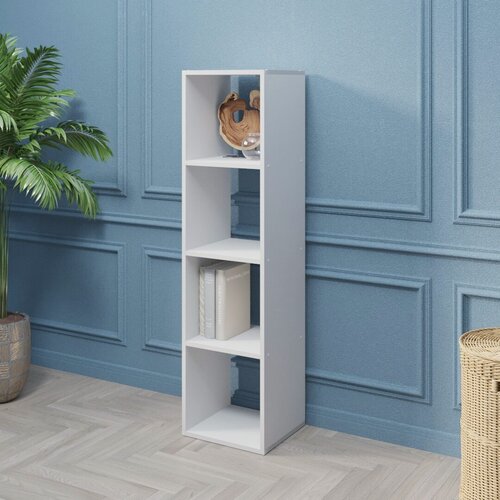 Изображение товара Стеллаж Velardy "Кубикус", ЛДСП, 35 см x 32 см x 136 см, открытый, белый