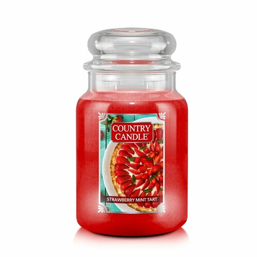 Country Candle/ Свеча большая Клубнично-мятный тарт / Strawberry Mint Tart 652гр.110-150 часов