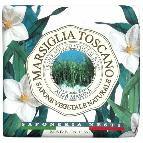 Мыло Nesti Dante MARSIGLIA TOSCANO Морские водоросли / Alga marina 200 г nesti dante marsiglia toscano alga marina vegetal soap