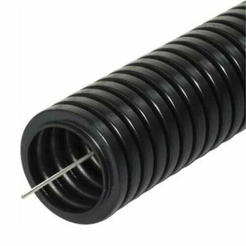 Труба гофрированная ПНД 25мм с зондом черная 50м