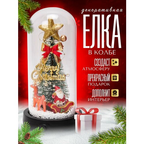 Ночник Новогодняя ёлка в колбе 1705₽