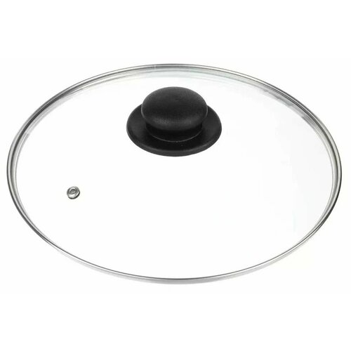 Крышка стеклянная Квазар 24 см с металлическим ободком