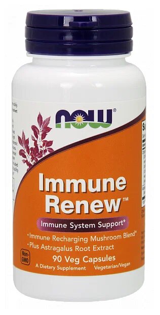 NOW Immune Renew 90 капсул. Иммуностимулирующий препарат для укрепления защитных функций организма