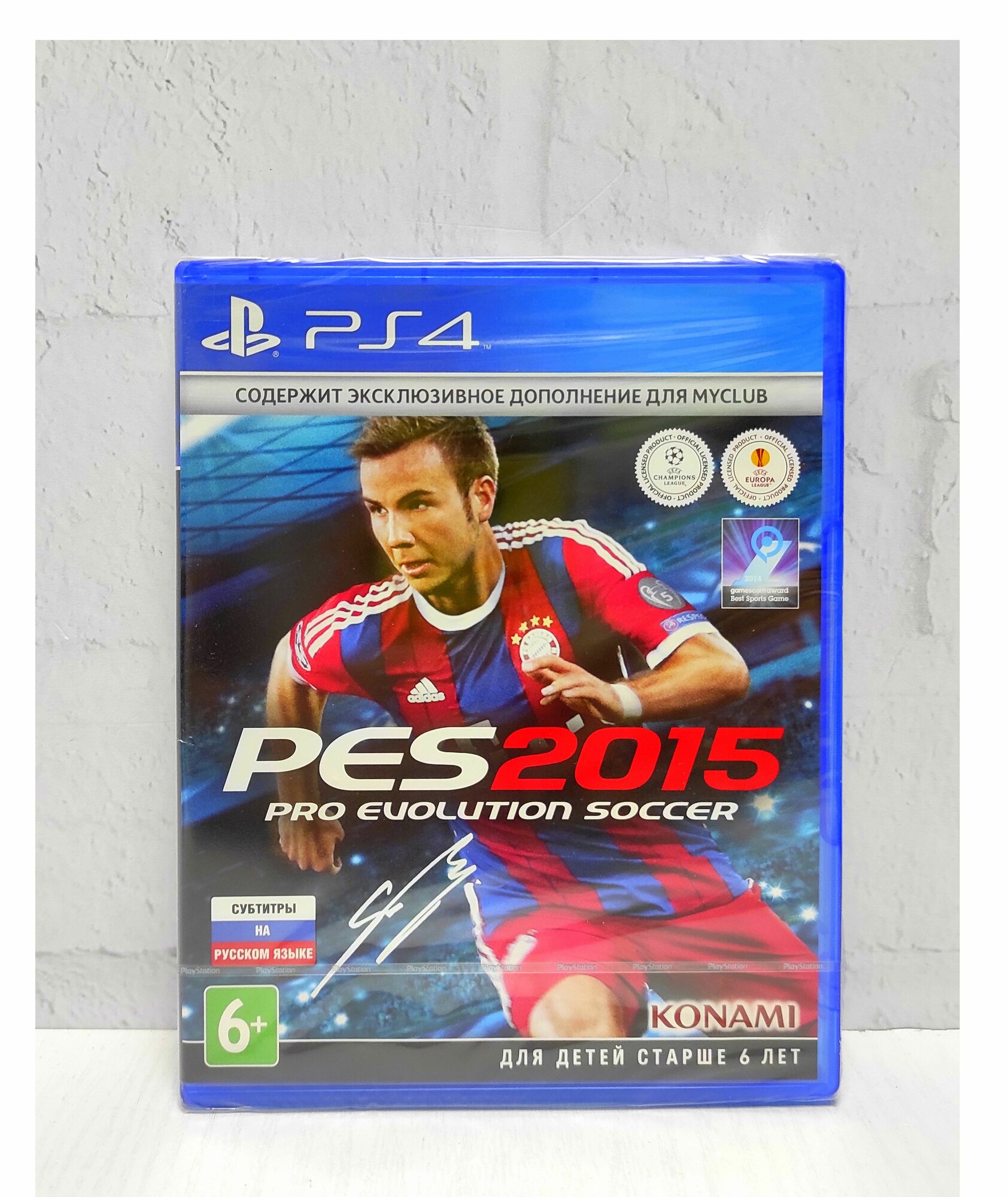 PES 2015 Pro Evolution Soccer 2015 Русские субтитры Видеоигра на диске PS4 / PS5