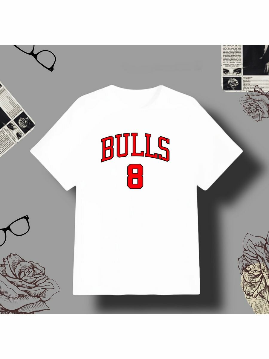 Футболка красный бык chicago bulls