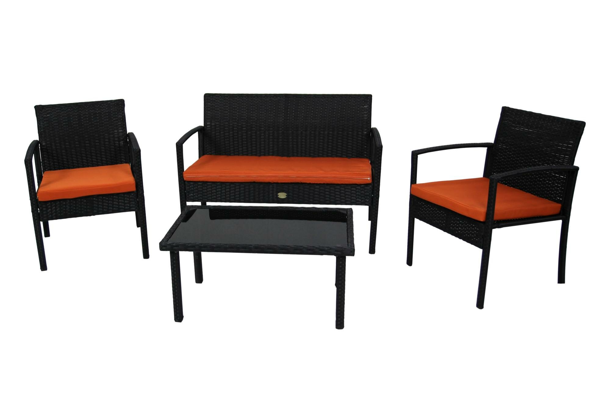 Набор мебели Бостон арт. SFS002 черный, оранжевый "Garden story"
