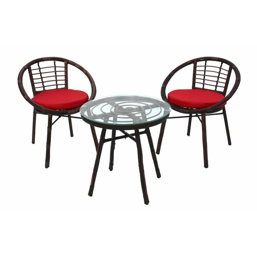 Набор мебели Амальфи арт. SR003 коричневый, красный 