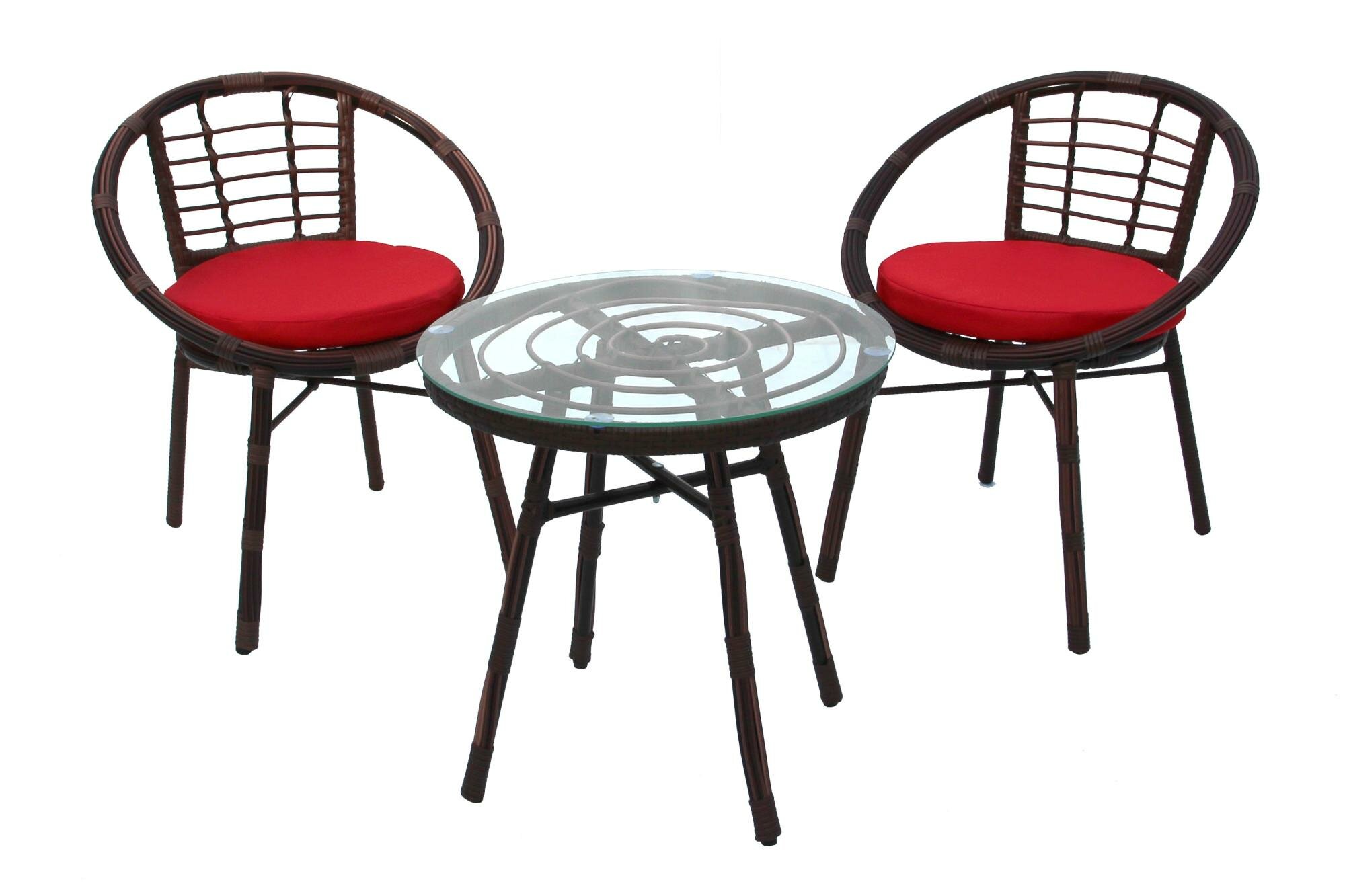 Набор мебели Амальфи арт. SR003 коричневый красный 