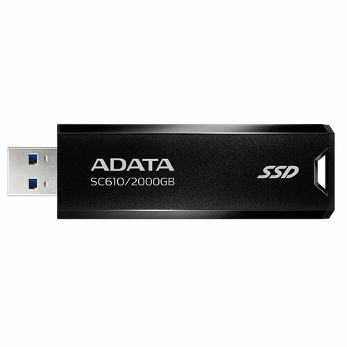 SSD жесткий диск USB 3.2 2TB BLACK SC610-2000G-CBK/RD ADATA внешний накопитель ssd 2tb adata se760 black ase760 2tu32g2 cbk