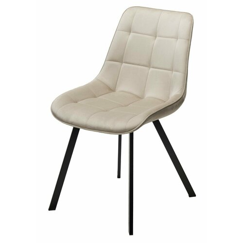 Стул ONION G062-03 светлый беж, велюр/ черный каркас М-City