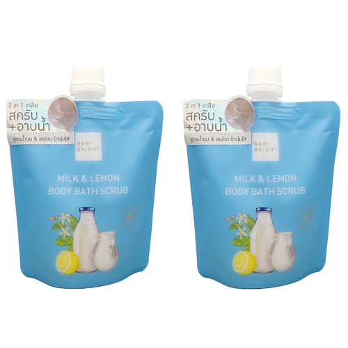 Скраб для тела Baby Bright Молоко и лимон, 250 гр, 2 шт