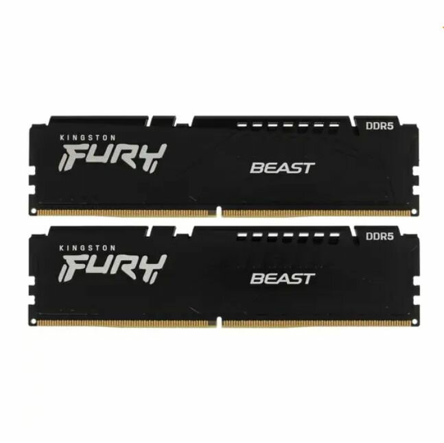 Оперативная память KINGSTON FURY Beast Black DIMM DDR5 32Gb (2x16Gb) 4800 MHz (KF548C38BBK2-32)