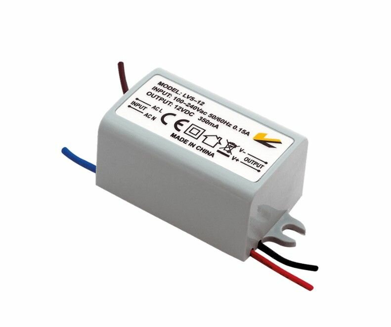 SWG Блок питания светодиодной ленты влагозащищенный LV-5-12 5W 12V IP67 гарантия 2 года
