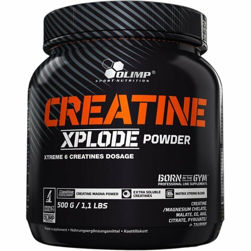 Olimp Sport Nutrition Creatine Xplode банка (500 грамм) - Апельсин olimp labs биологически активная добавка к пище perfect skin hydro complex 725 мг 2 х 30 капсул olimp labs красота