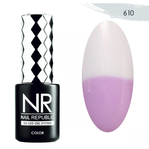 NAIL REPUBLIC, THERMO COLOR, Гель-лак, NUDE, №610, 10 мл nail republic гель лак thermo color 10 мл 602