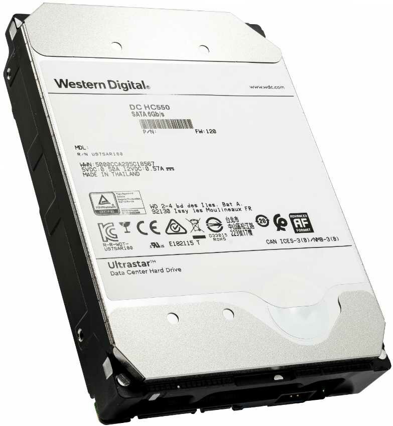Жесткий диск Western Digital Ultrastar DC HC550 18ТБ WUH721818ALE6L4 0F38459