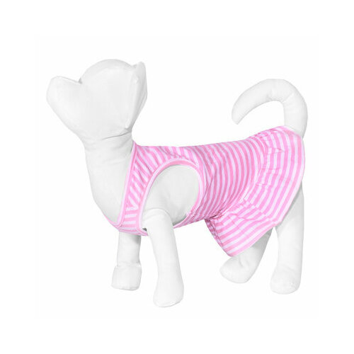 Yami-Yami одежда Платье для собаки розовое в полоску XL (спинка 32-34 см) лн26ос 0,1 кг 52909 (1 шт)