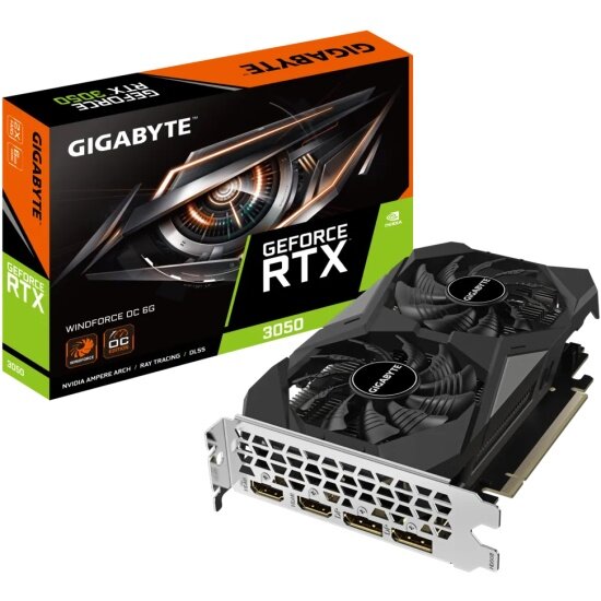 Видеокарта Gigabyte GeForce RTX 3050 WINDFORCE OC 6G