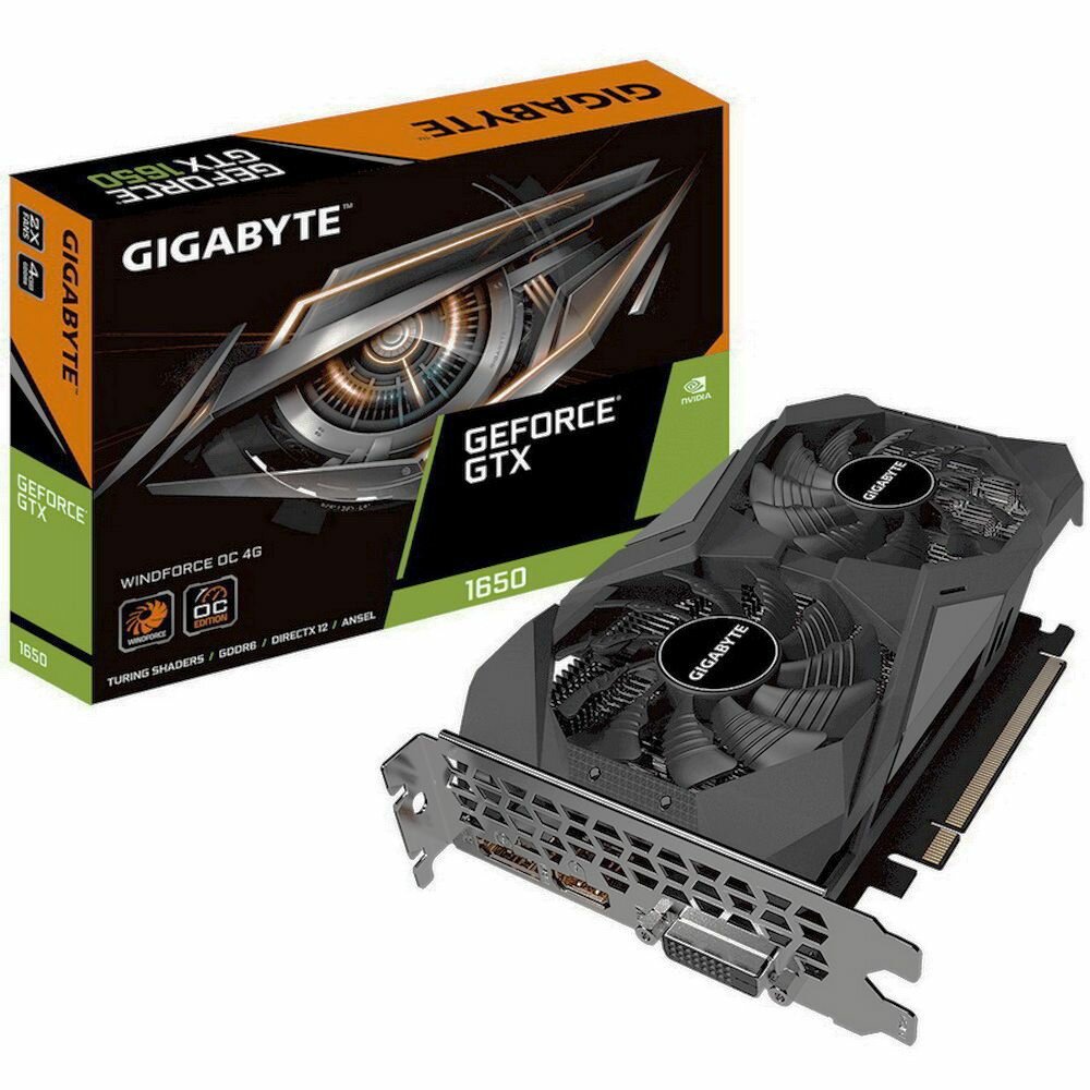 Gigabyte Видеокарта Gigabyte GTX1650 D6 WINDFORCE OC 4GB GDDR6 128bit DVI HDMI DP RTL {20} (306588) GeForce GTX1650