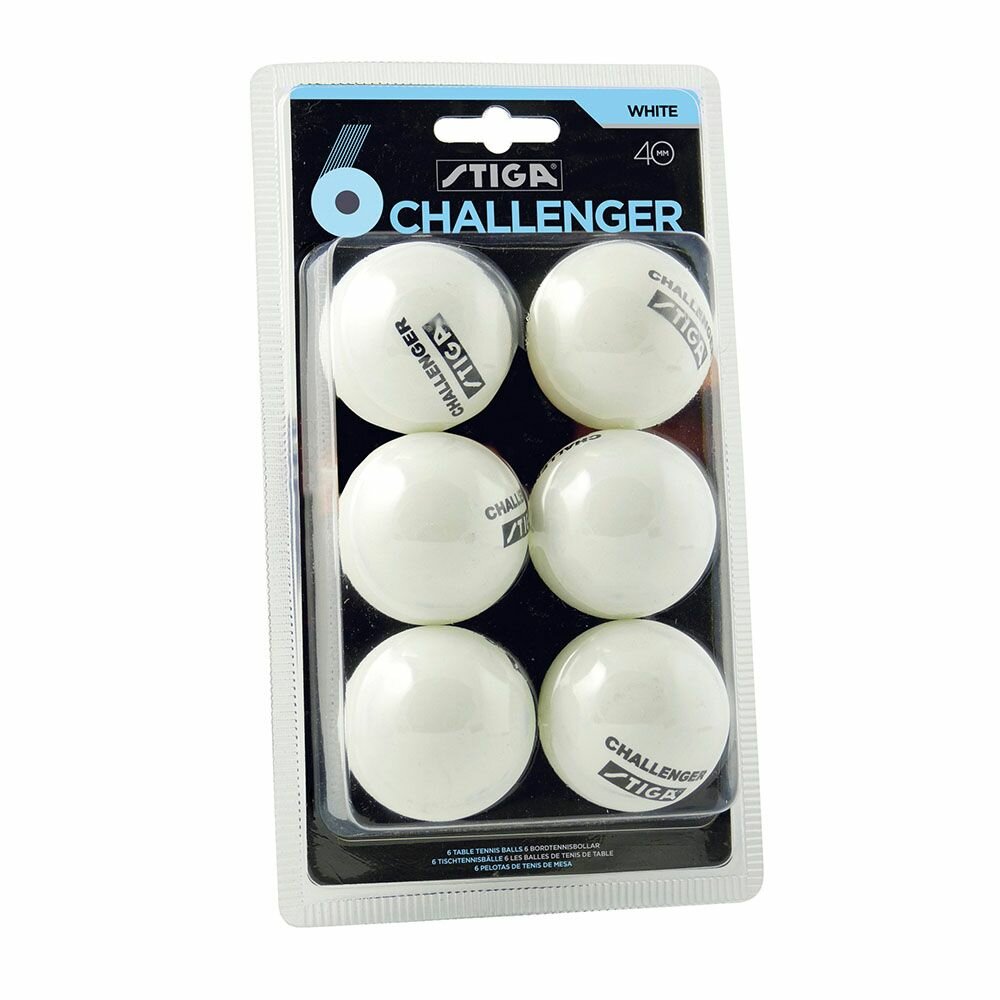 Мячи для настольного тенниса Stiga Challenger, 5200-06, диам. 40 мм, упак. 6 шт