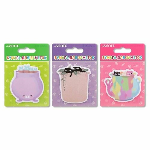 Блок с липким краем 70 х 70 мм фигурный deVENTE Funny Family 20 листов 80 гм 424₽