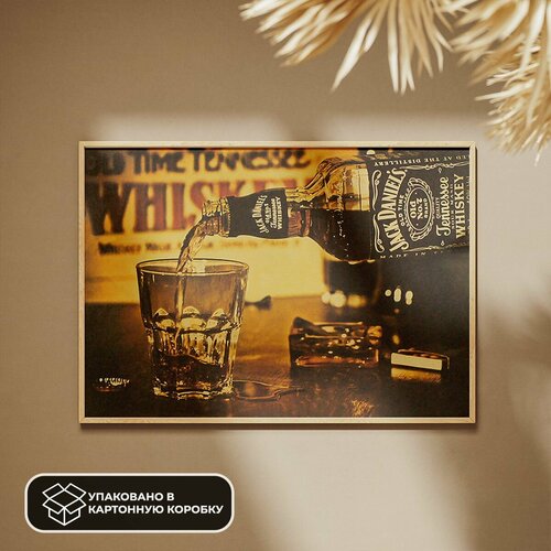 Постер из крафт-бумаги Jack Daniels 35 х 51 см 590₽