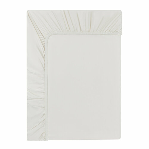 BY COLLECTION Простыня на резинке 140х200х25см 100 хлопок молочный 2954₽