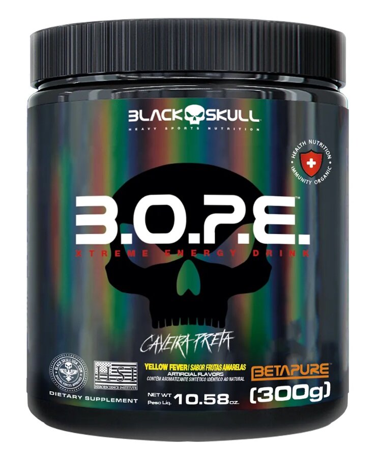 Black Skull, B.O.P.E, Предтренировочный комплекс, 300 г (Желтые фрукты)