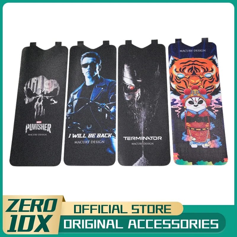 Наждачная наклейка для скутера MACURY ZERO 10X/SPEEDUAL/T10-DDM/KUGOO G1, MELTING SKULL — фото 1
