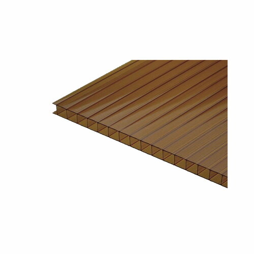 Сотовый поликарбонат 10 мм янтарь бронза коричневая 21х12 м 15000₽