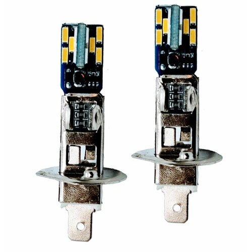 2 шт Автомобильные светодиодные лампы H1 25SMD 24V с обманкой 24 диода