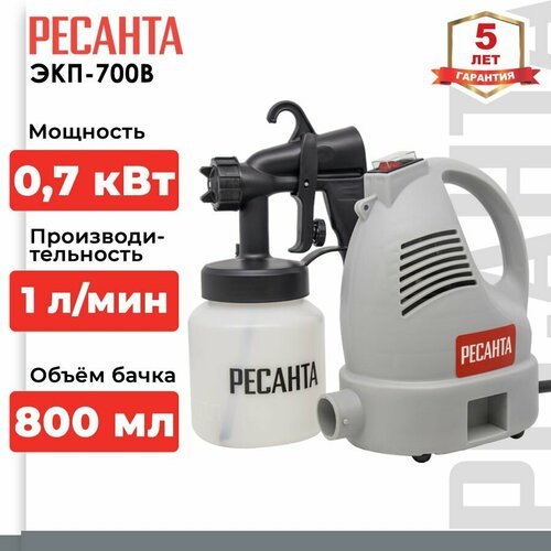 Сетевой краскопульт РЕСАНТА ЭКП-700В 700 Вт 5590₽