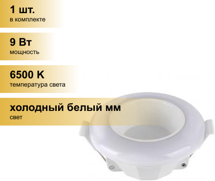 Светодиодный светильник встраиваемый GDL-RW12-9BT-IP40-6+6 General - фото №6