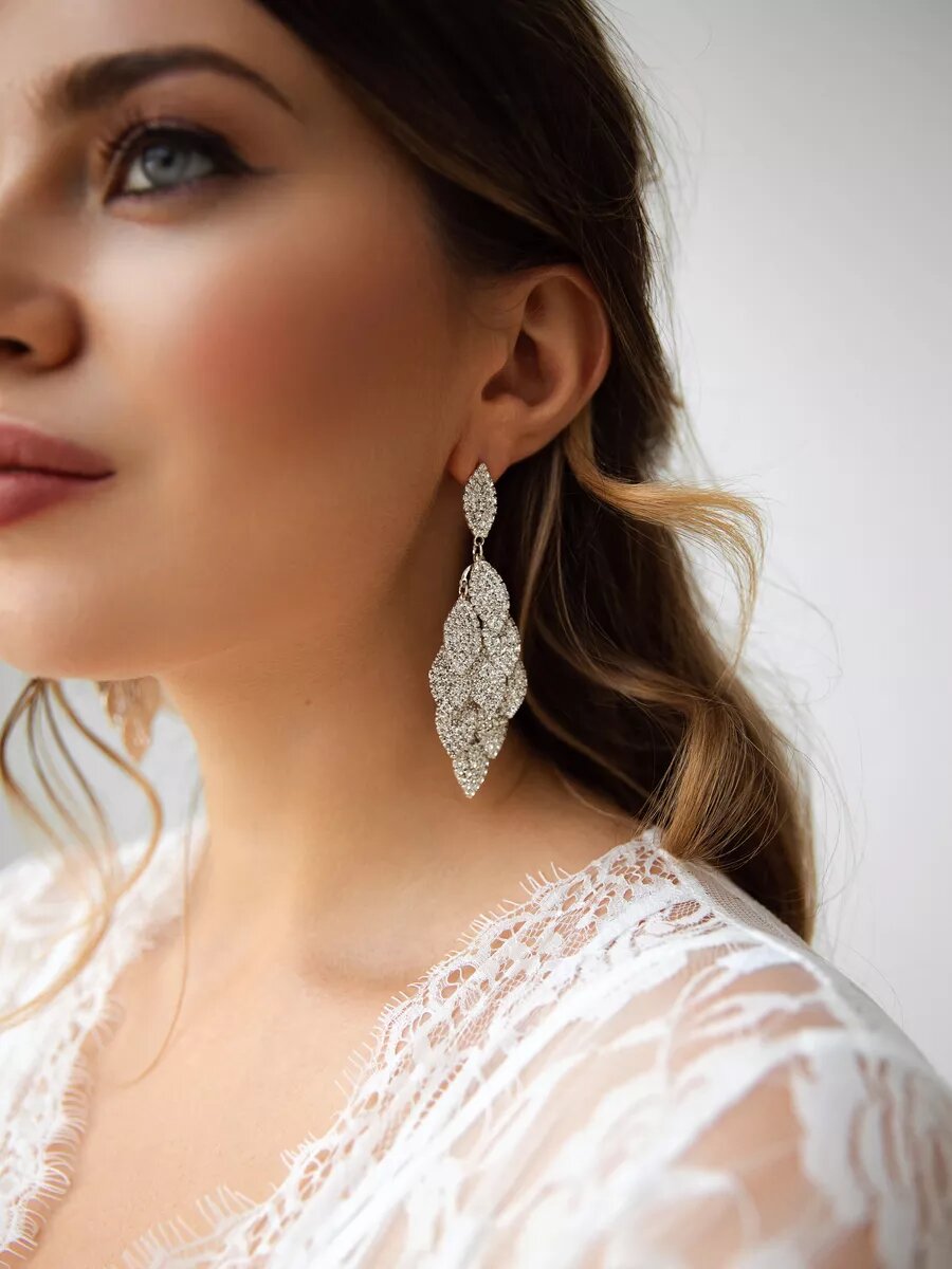 Серьги Romantic Wedding, серебристый — фото 1