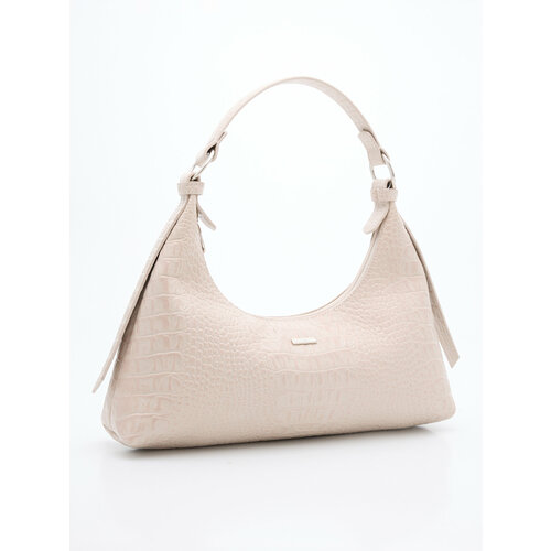 Сумка багет Alliance фактура рельефная зернистая матовая бежевый 9969₽