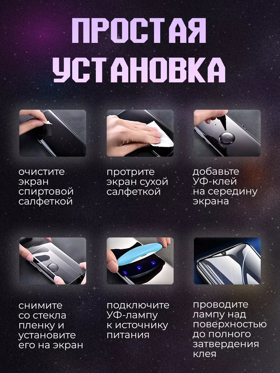 Защитное стекло Samsung Note 20 Ultra UV Glue set — фото 1