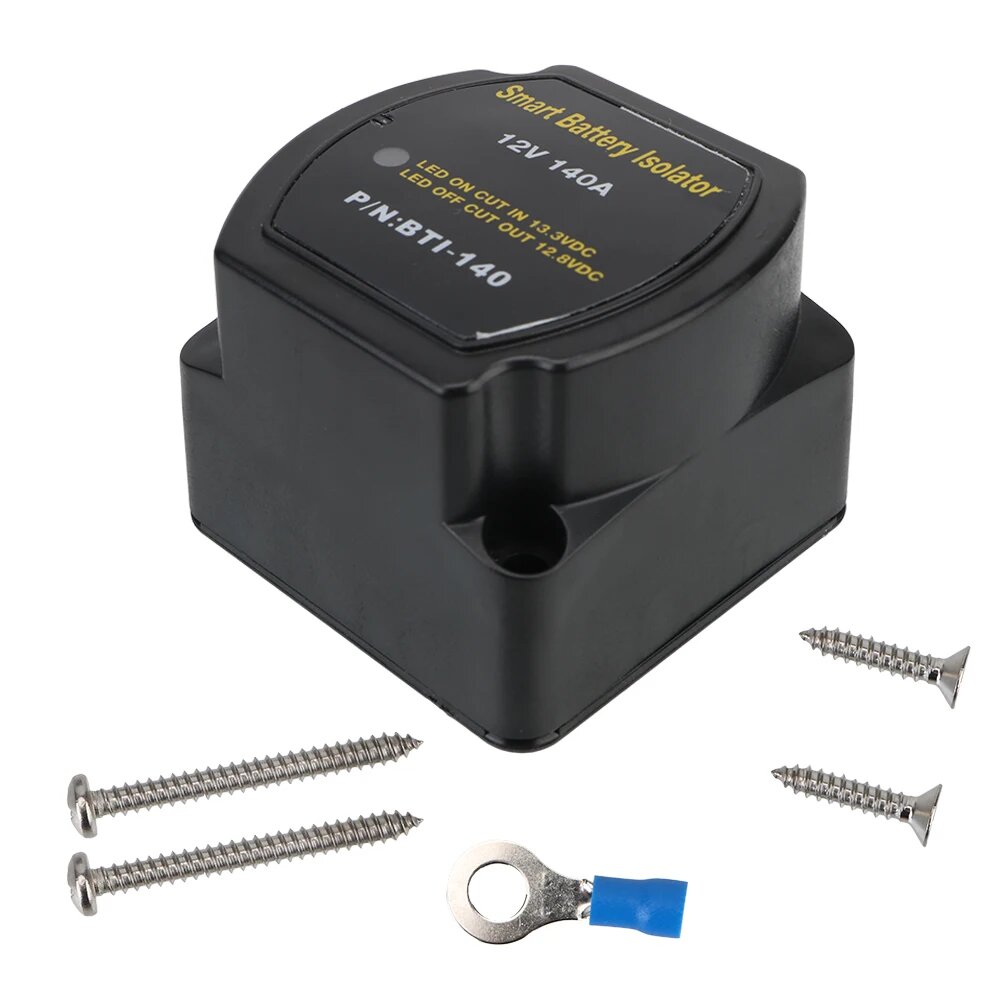 Умный разветвитель напряжения аккумулятора, 140A 12 В, переключатель питания, реле заряда VSR для лодок, морских жилых прицепов, автомобильные аксессуары