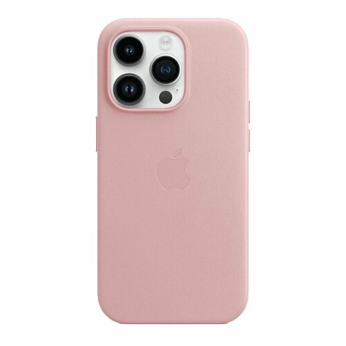 Кожаный чехол MagSafe для iPhone 14 Pro Max Sand Pink / Leather Case with MagSafe для Айфон 14 Про Макс / Розовый розовый