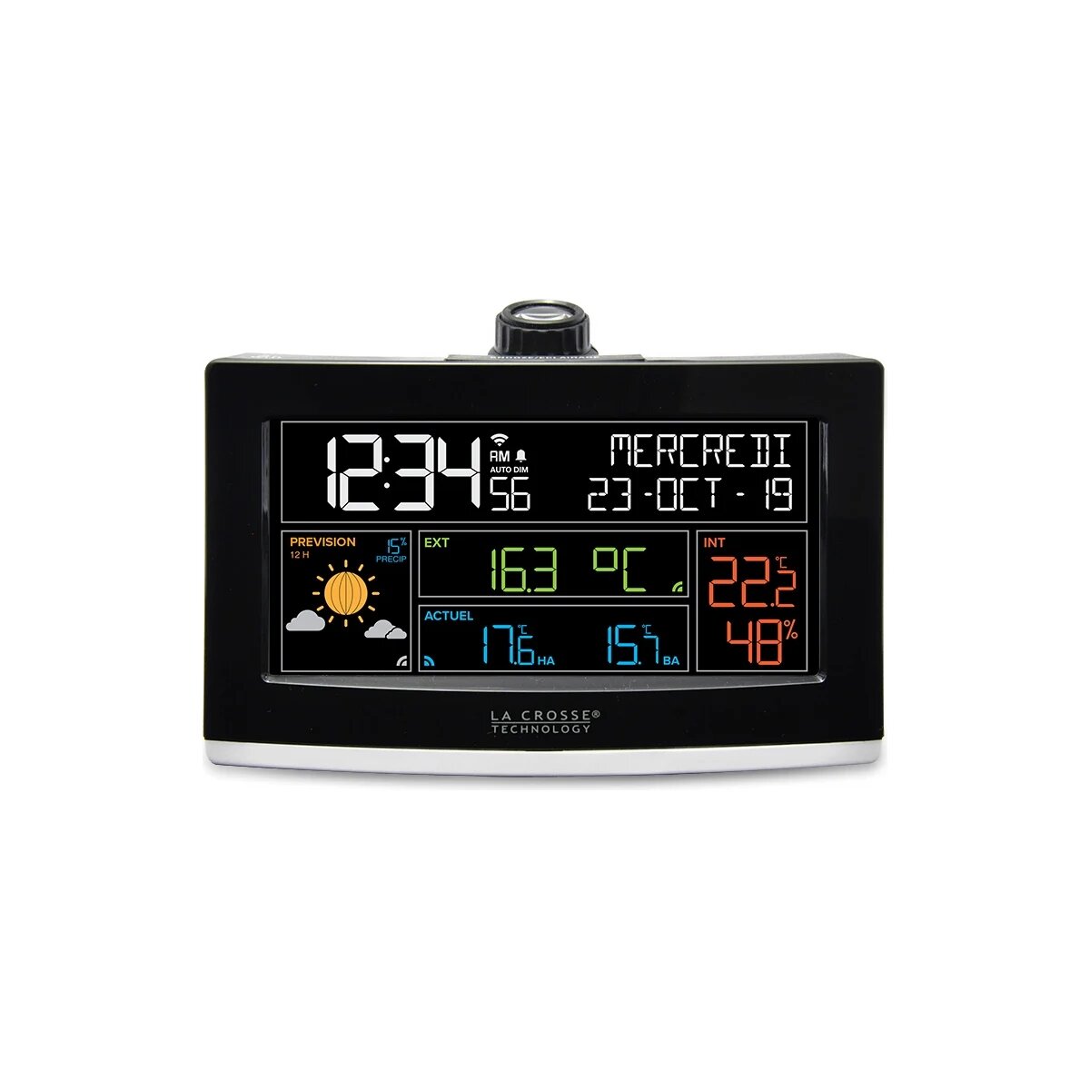 Погодная станция LaCrosse WS6837 Black с цветным экраном и проектором