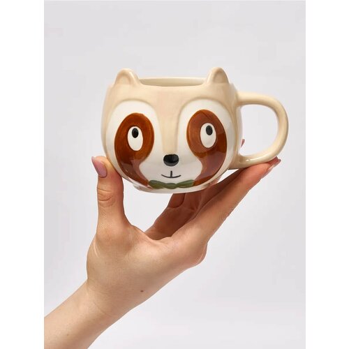 Кружка керамическая для чая и кофе Енот подарочная