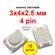 Кнопка тактовая 3х4х2.5 мм SMD 4 pin наружу